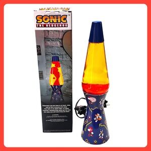 Sonic the Hedgehog Lava Lamp Volcano Motion 16" Red Yellow Retro Vintage SEGA
